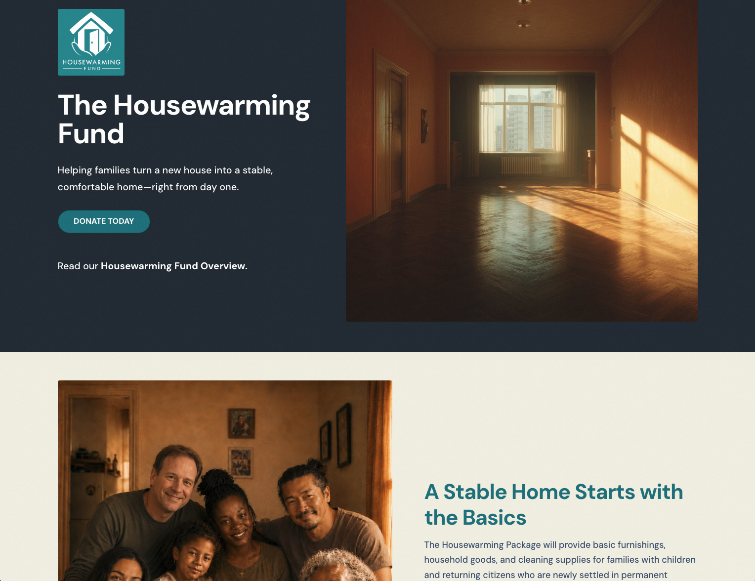 FRP website — The Housewarming Fund page