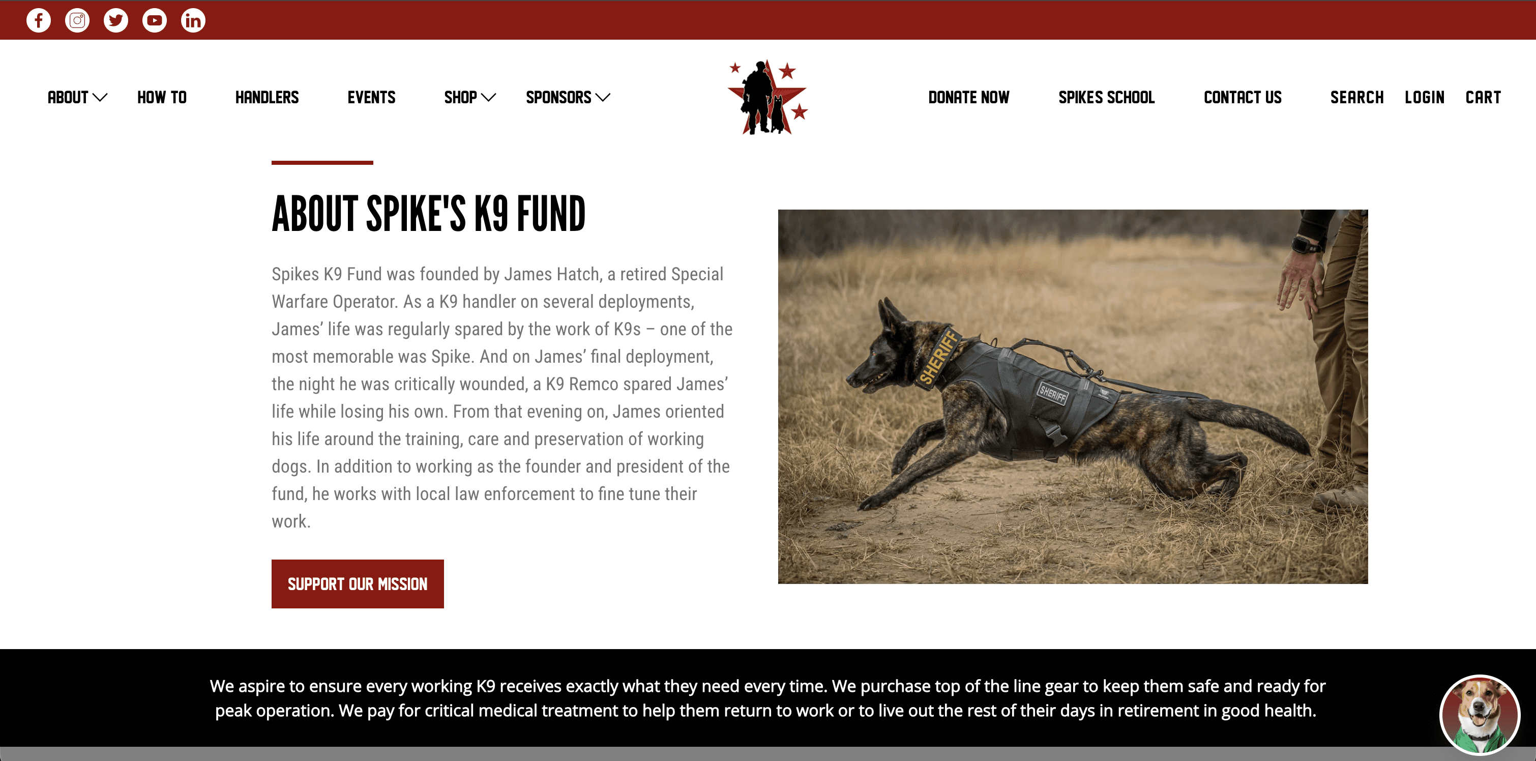 Spike's K9 Fund — homepage
