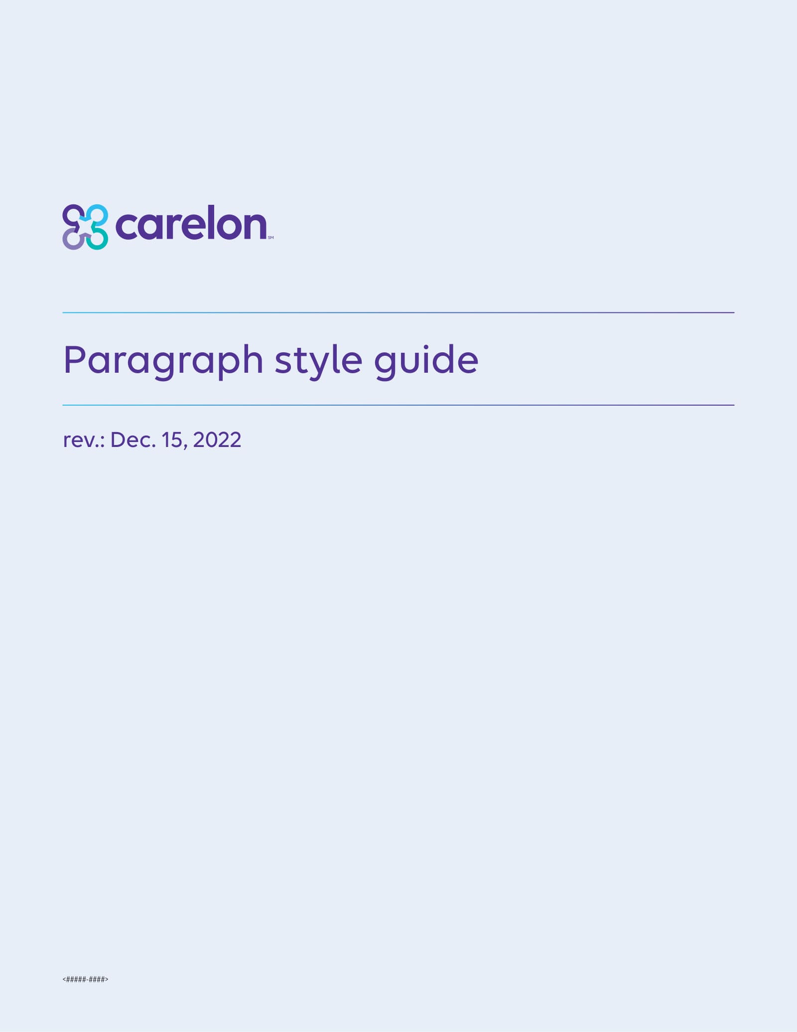 Carelon Behavioral Health paragraph style guide