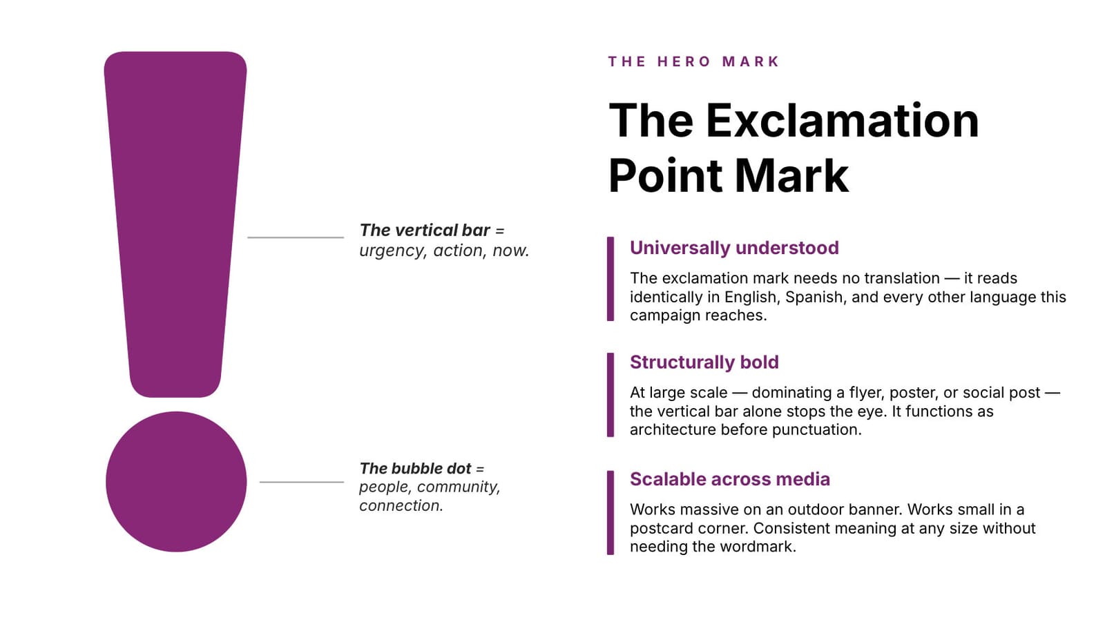 The exclamation point mark — rationale for a mark that needs no translation